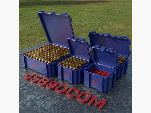 Filamelt ammunition box / .458 SOCOM / 'flip lid' / cartridge box, ammo box