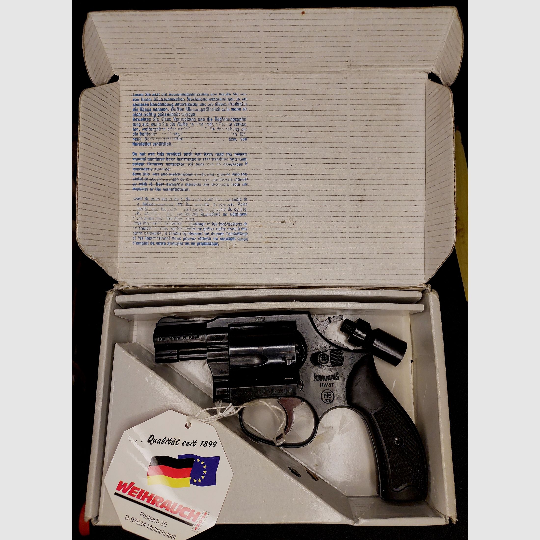 Weihrauch HW37 kal. 9mm R.K. (PTB 779) Arminius HW 37 schreckschuss revolver