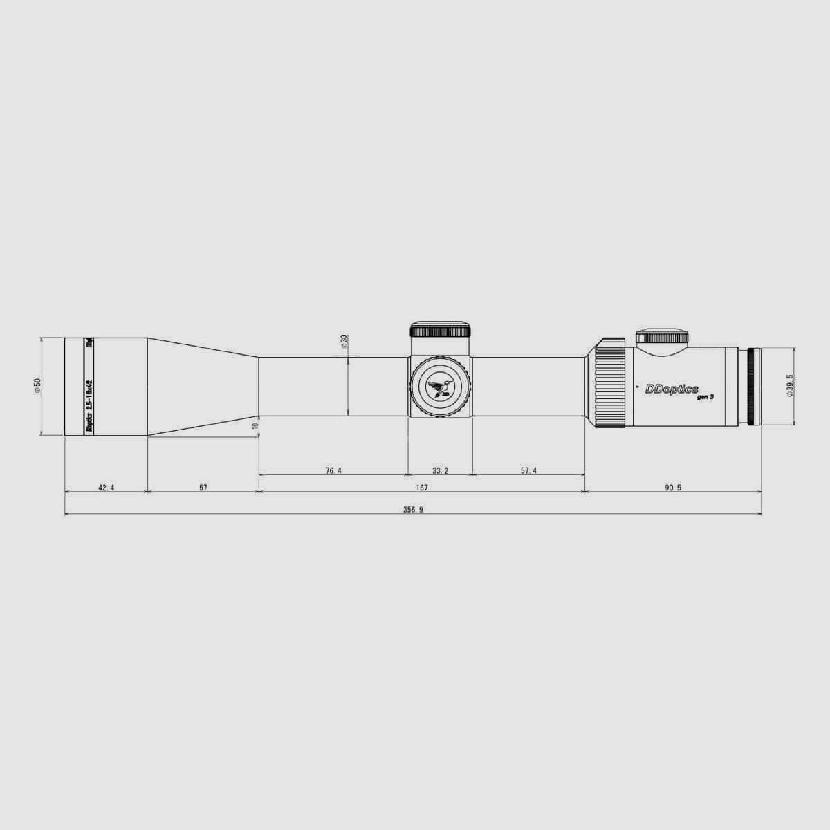 DDoptics | Nighteagle V6 2,5-16×42 | Gen3 | MRAD | A4N