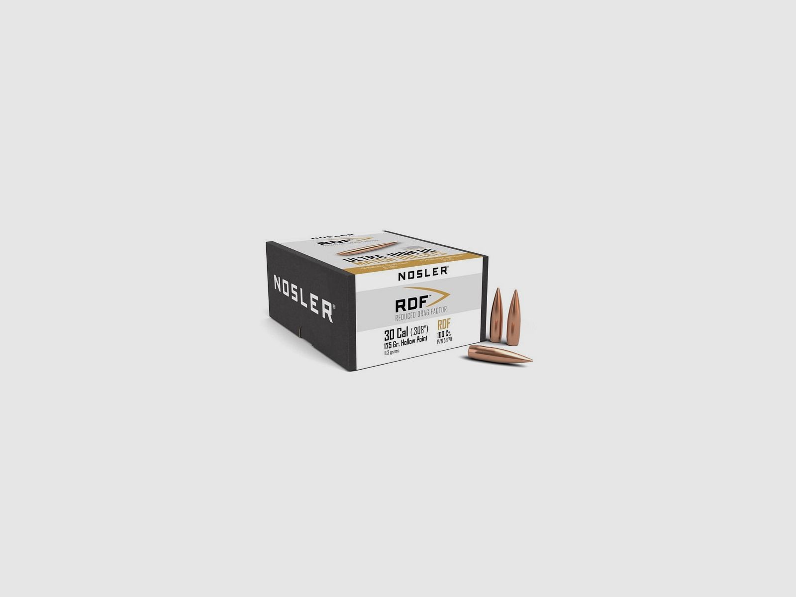 NOSLER GESCHOSSE .308" 175GR RDF HPBT 100ST., Bild 2 von 2