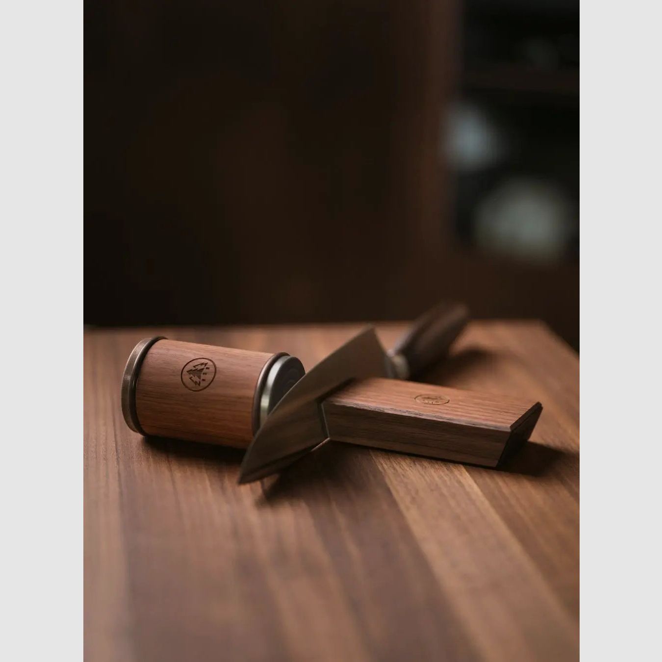 HORL3 Rollschleifer Nussbaum & Magnetschleiflehre