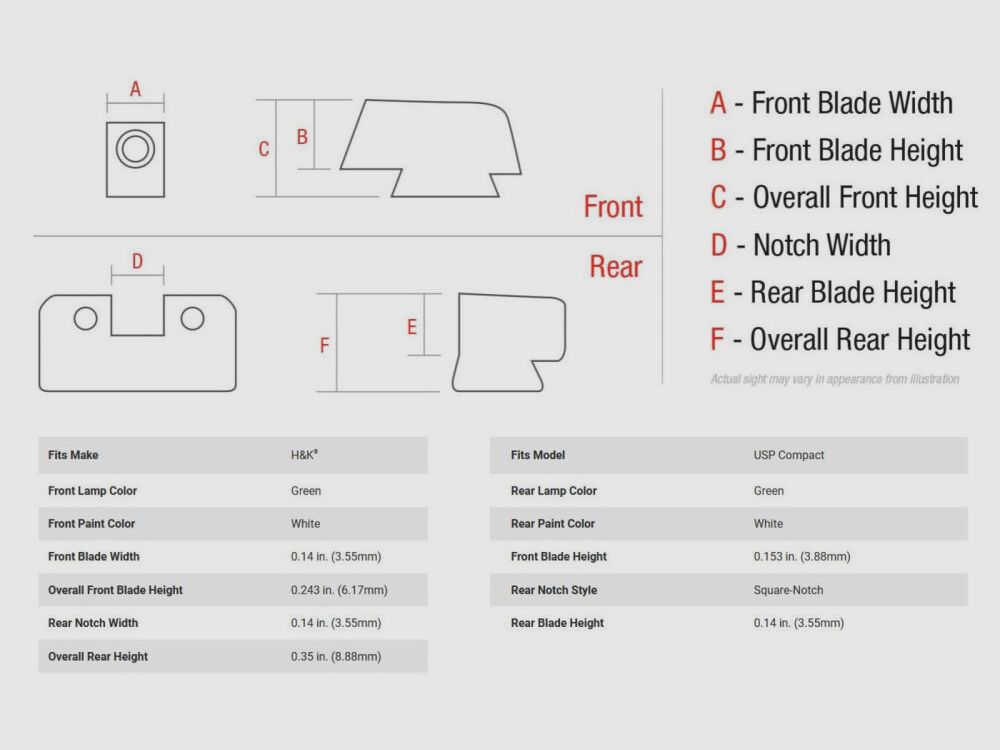 Trijicon N-Visier B&T Grün/Grün H&K USP-C