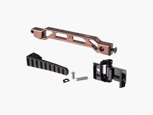 JMAC CUSTOMS 8-INCH RAISED ARM BAR JMAC CUSTOMS AB-8R WITH FOLDING BUTTPLATE & JMAC 1913 FOLDING MECH TAN
