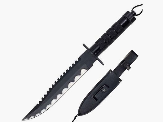 Survival knife giant black with compass and survival tools Abziestein