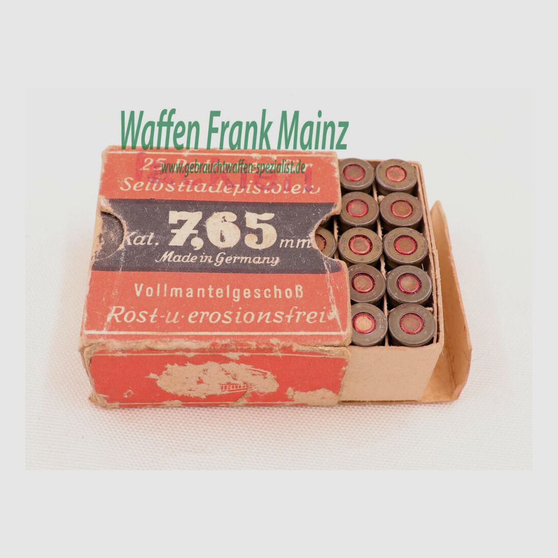 DWM, Berlin Munitions de Pistolet 7,65mm Browning