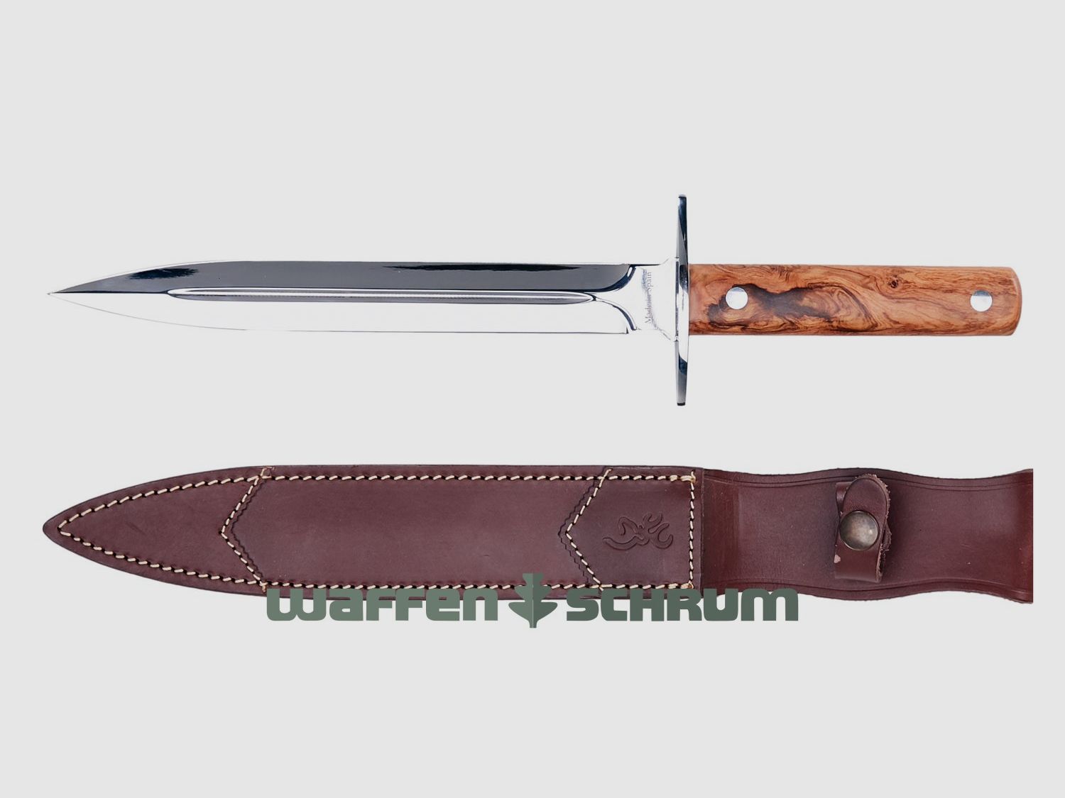 Noż myśliwski Browning Dagger z drewna oliwnego