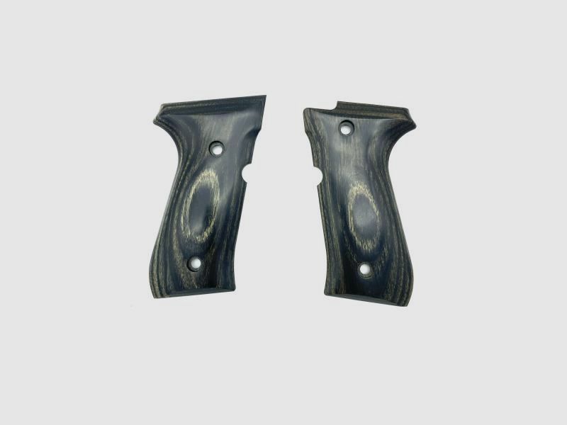 NILL Griffschalen f. Beretta 92F/FS Schichtholz, schwarz, glatt