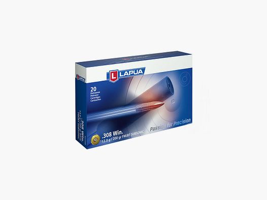Lapua FMJBT Subsonic 200gr 20pz .308Win