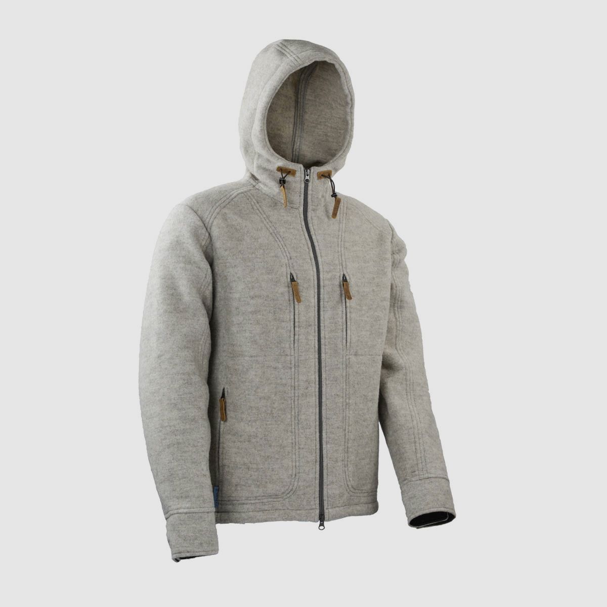 Lodenfleece-Hoodie "Kapuzenhuber" Mod. 2023, Rauchgrau