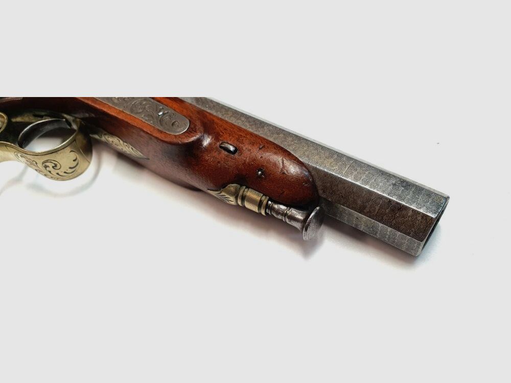 Pistola a percussione sconosciuta Liège, pistola da tiro - .62 polvere nera