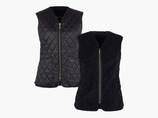 Gilet in pile Barbour nero