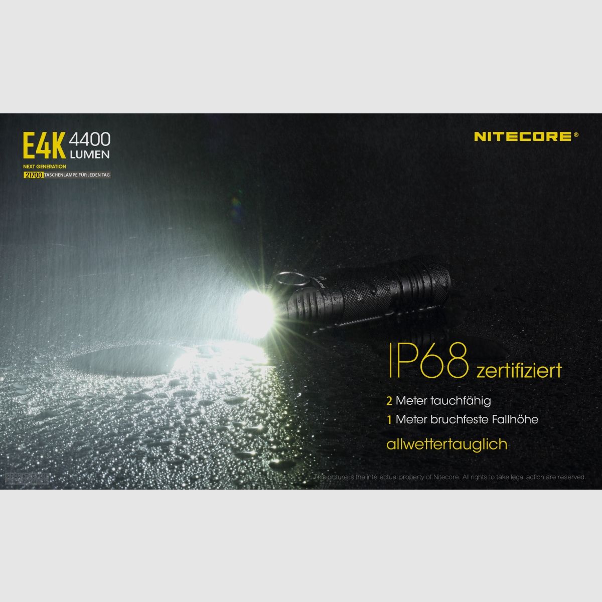 Nitecore E4K flashlight E4K 4400 lumens