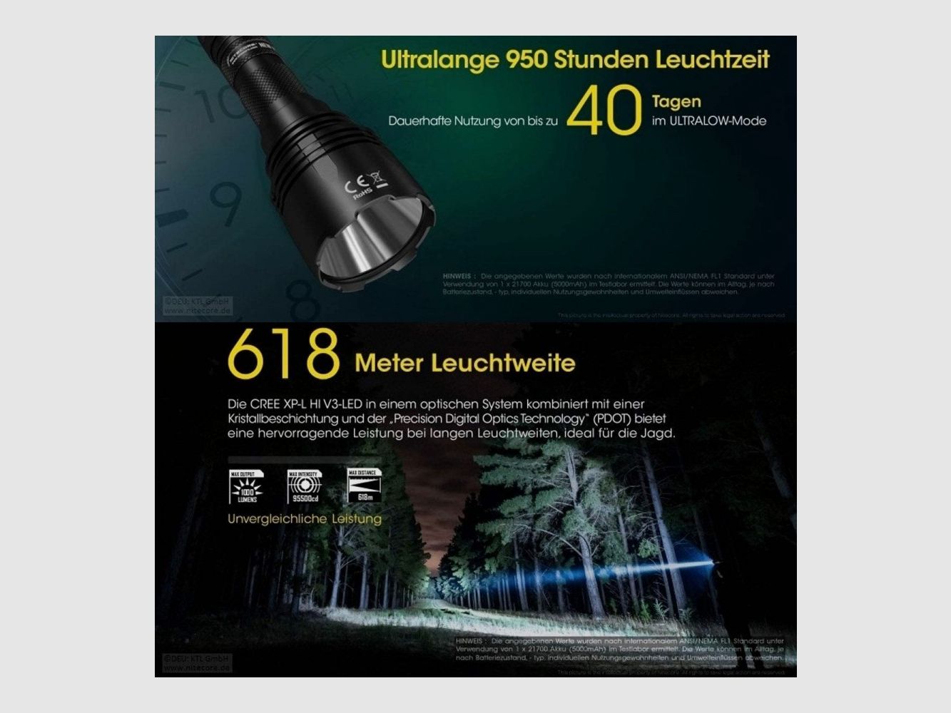 Nitecore Linterna NEW P30, imagen 3 de 3