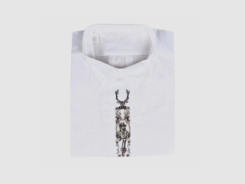 Imperial hunting shirt long sleeve white with embroidery size 50