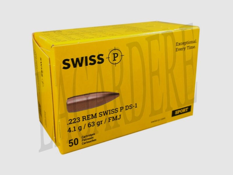 SWISS P DEFENCE SWISS P BALL DS-1 63 GRS / 4,1G SUR CLIP(CARTOUCHE A BALLE)