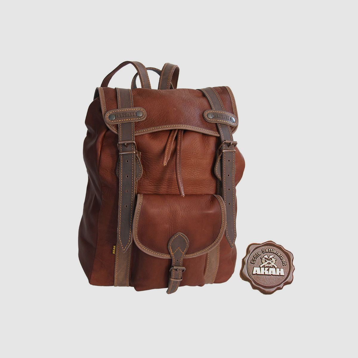 Mochila de senderismo AKAH de cuero YAK