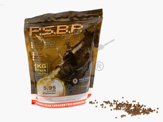 Perfect Airsoft BB`s 0.25g (4.000 Stück) diameter 5,95mm - Braun