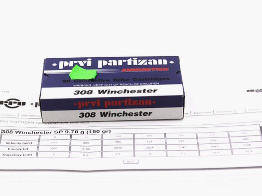 Prvi Partizan, 308 Win, SP, 150 gr., 20 pcs.