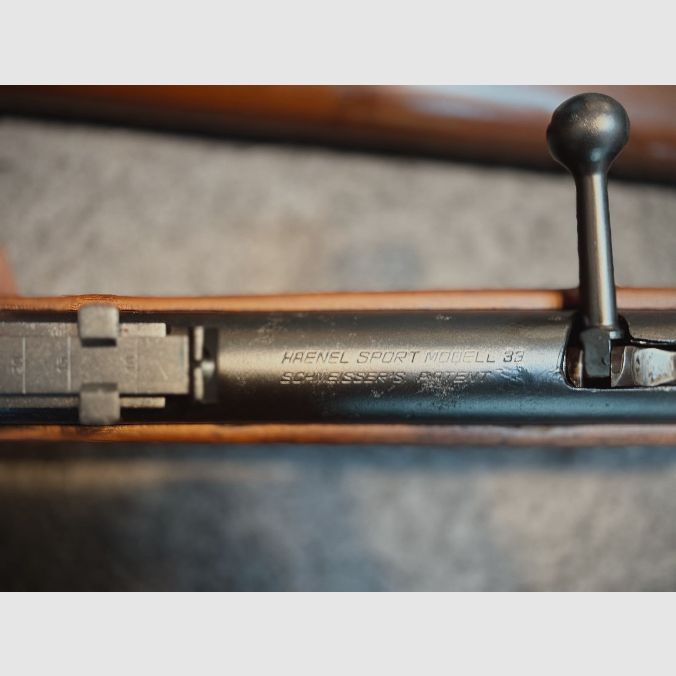 Conjunto de armas históricas – Suhl W625C (.22 l.r.) y 2× Haenel Sportmodell 33 Patente Schmeisser