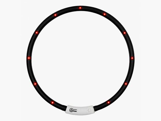 Collier Lumineux Réglable Noir - Visibilité jusqu'à 500m