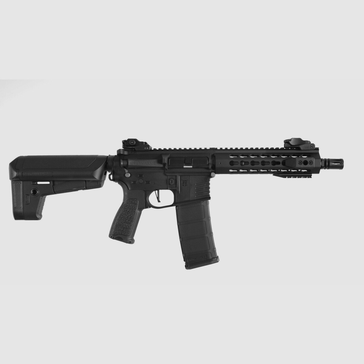 AR15 KeyMod 8 Zoll BRAVO Delta Armory Schwarz S-AEG Airsoft Gewehr Frei ab 18 Jahren