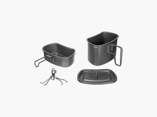 Fox Outdoor Fox Outdoor Kochgeschirr mit Klappgriffen Titan 3-teilig