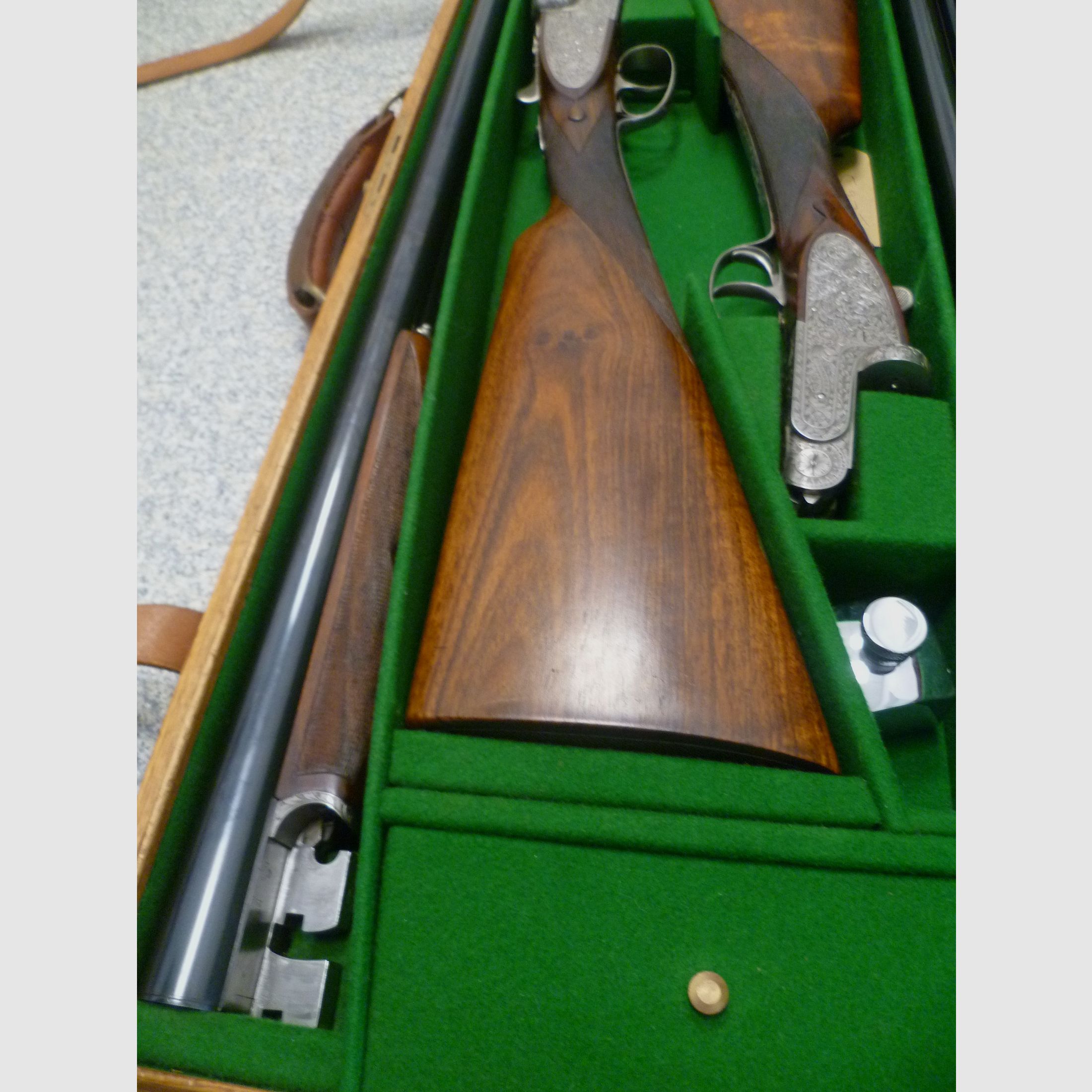 Seitenschloss-Doppelflinten-Pärchen Mauser Bristol 12/70