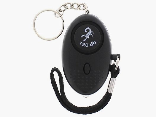 Scorpion Personalalarm 120 db Schwarz mit LED Lampe + Batterie