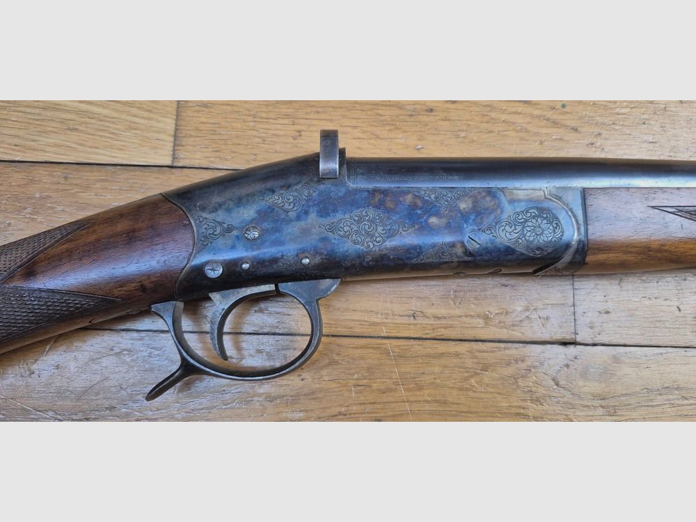 Sehr schönes Exemplar eines FUSIL SIMPLEX — Manufrance Saint-Étienne — Patentiert 1908 — Kal. 16/70 — Luxusversion in Nussbaum — Waffe aus den 50er Jahren — Kaliber 16/70 — Zu reinigen, aber wirklich in ausgezeichnetem Zustand — TBE++, Bild 6 von 38