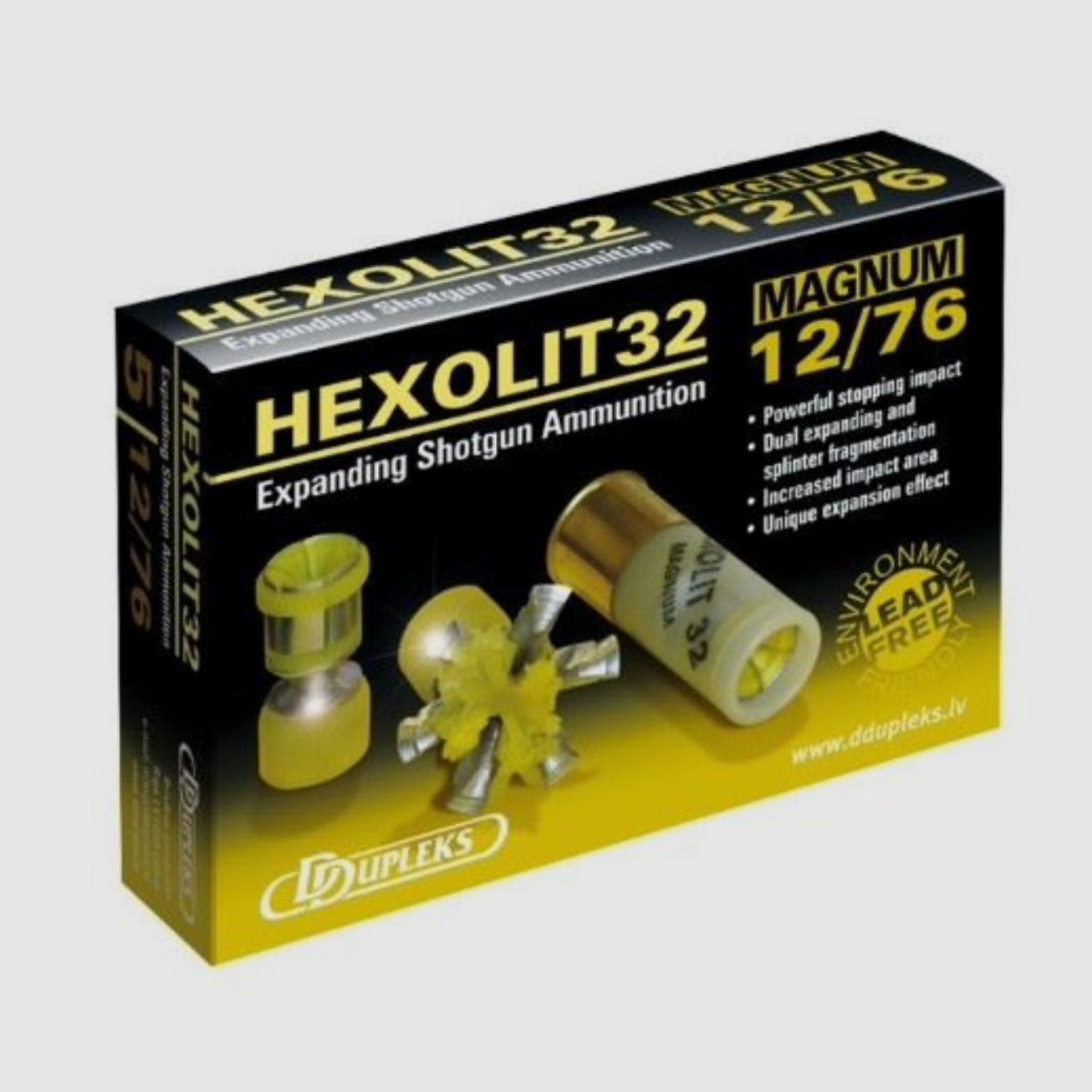 DDupleks 01-01262 Hexolit 32 12/76 32g Flintenlaufgeschoss
