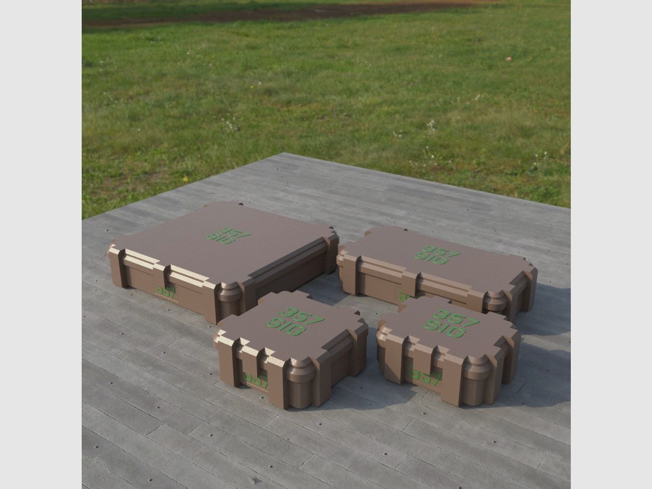 Filamelt Munitionsbox / Ammo Box .357 SIG – Patronenbox ‘Klappdeckel’ – 20 / 25 / 50 / 100 Runden