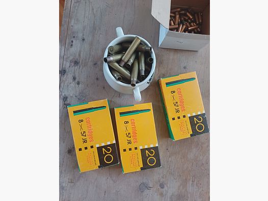 8x57 IR bossoli e proiettili