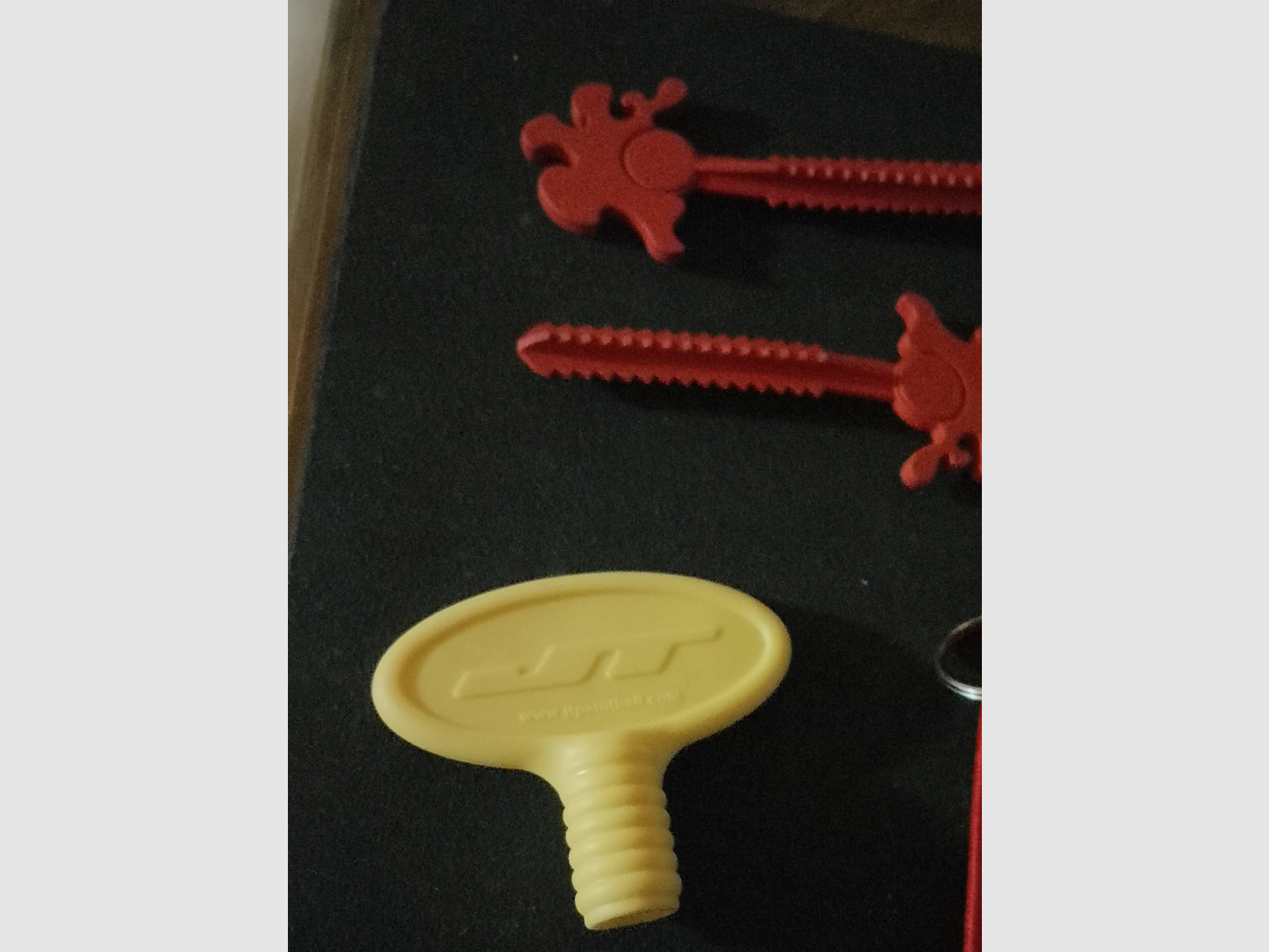 3x Bouchons de bouche d'origine Rouge Accessoires de transport Ram cal .43 .50 Bouchons de canon Gomme Marqueur comme neuf universel Umarex t4e Pistolet Fusil Paintball