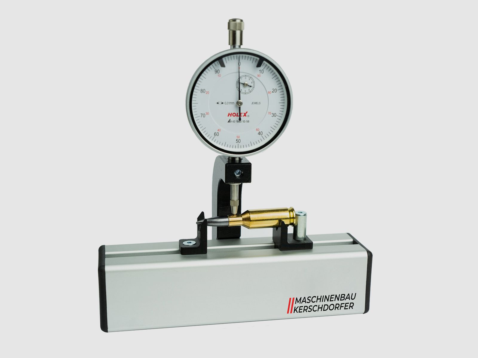 Concentricity testing device / cartridge run-out measuring device / run-out measuring device
