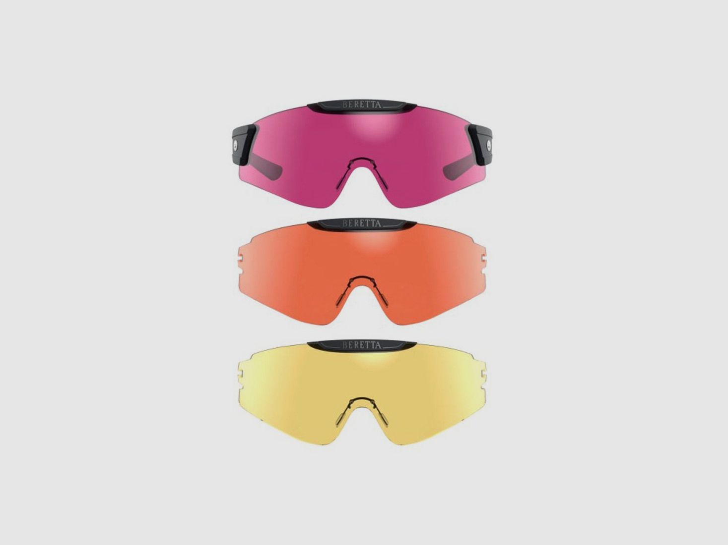 BERETTA INTERMASK GLASSES - YELLOW, MAGENTA AND ORANGE LENSES