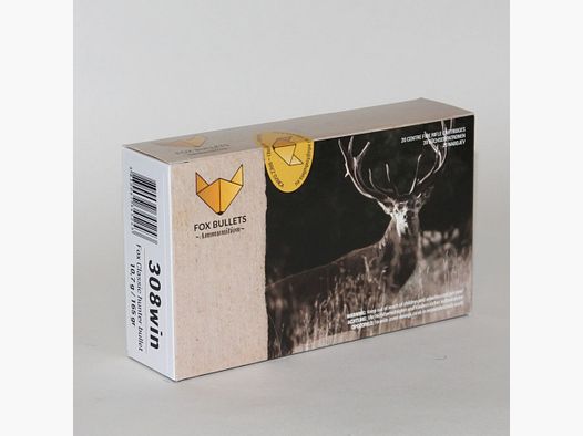Fox Bullets Classic Hunter .308 Win. 165GR / 10,7g sans plomb 20 cartouches
