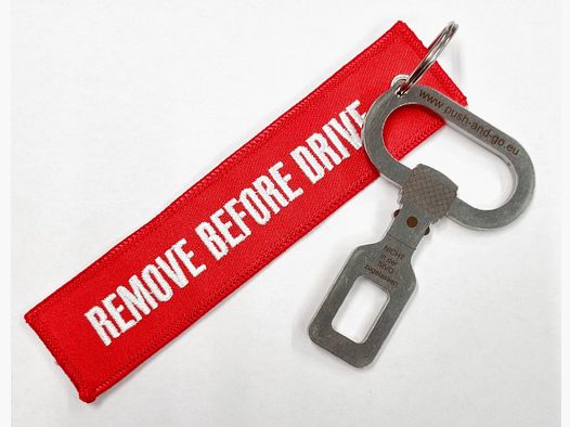 Halder pressure button strap alarm stopper with warning flag hunting