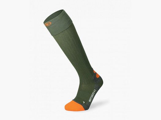 Lenz Heat Socks 4.1 Toe Cap green / orange
