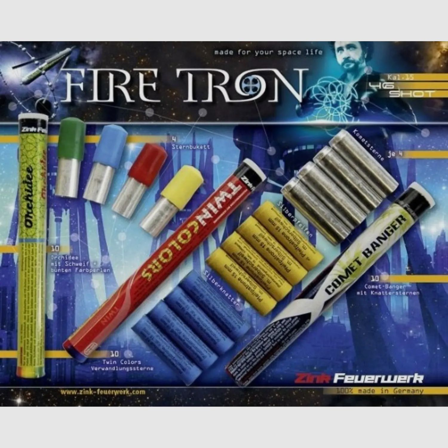 Zink Fire Tron 46 Shots Pyrotechniek