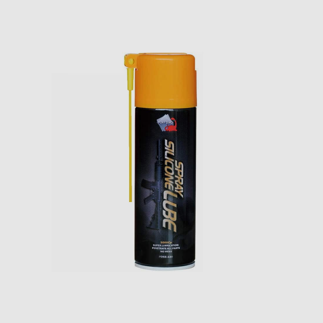 PuffDino Silikon Spray / Sprüh-Fett für Paintball & Airsoft Markierer (220ml)