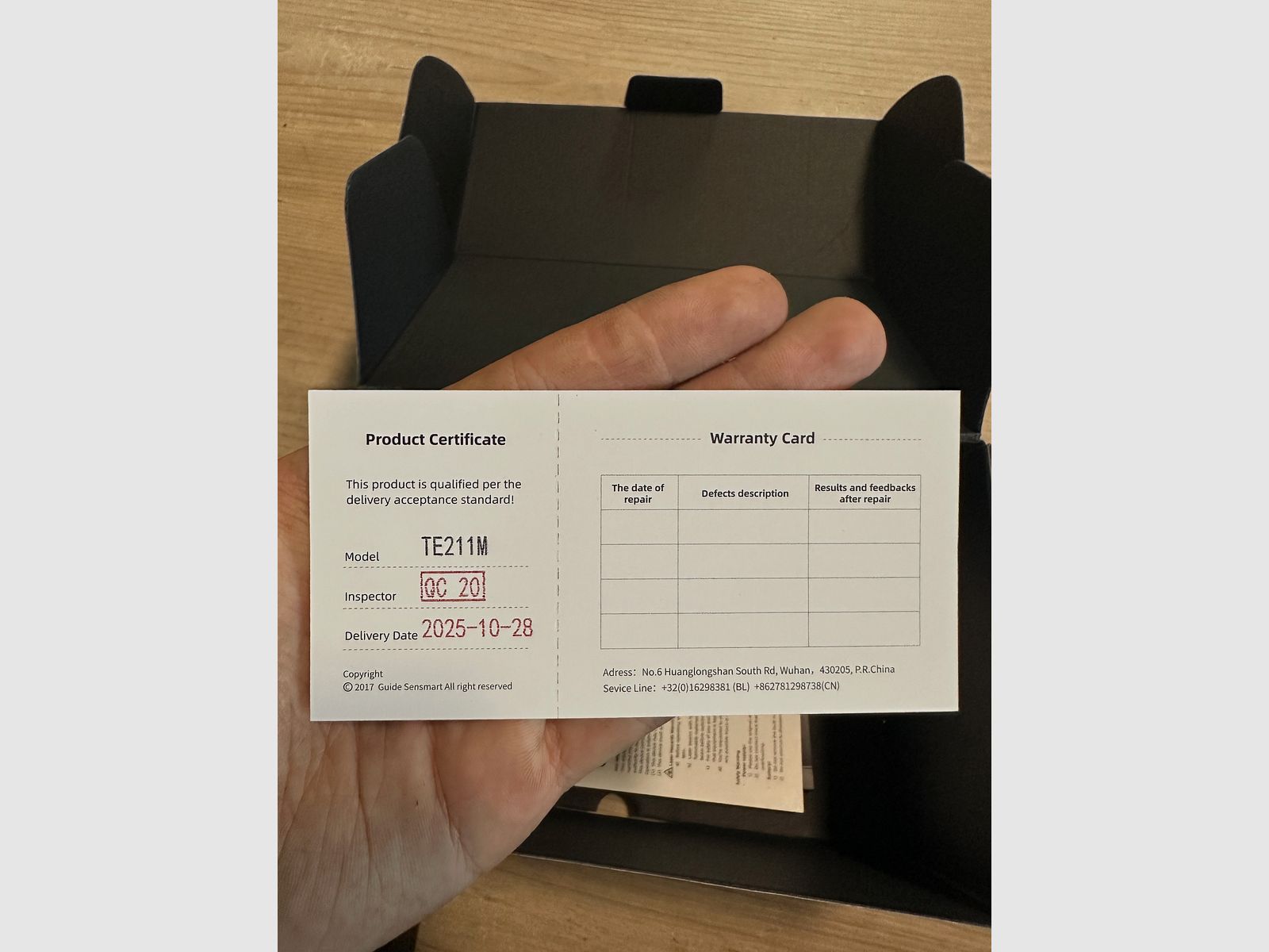Guide TE211M caméra thermique