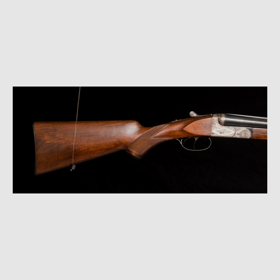 elegante Doppelflinte mit umfassender Gravur