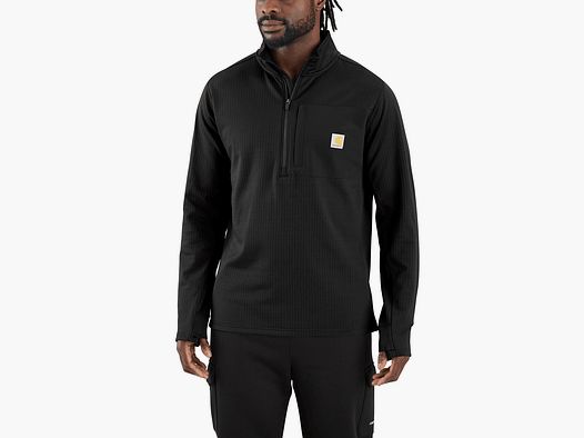 Carhartt Force Relaxed Fit Mock Neck Half-Zip T-Shirt Uomo Nero S