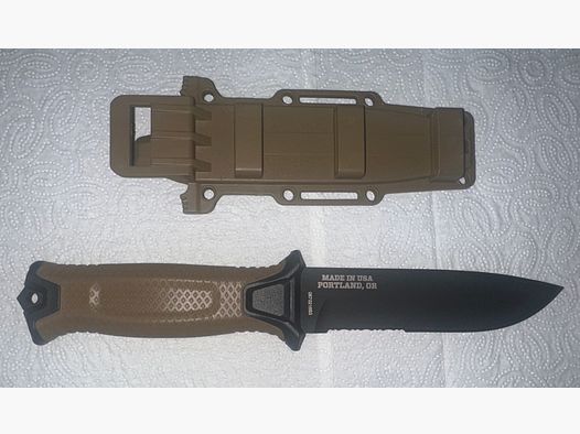 Gerber Stringarm serrated coyote knife outdoor survival
