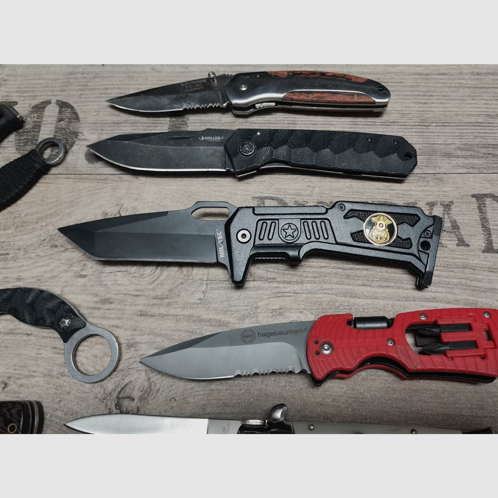 Haller Walther Böker Herbertz etc. Messer Konvolut Einhandmesser Springmesser Karambit Dolch 