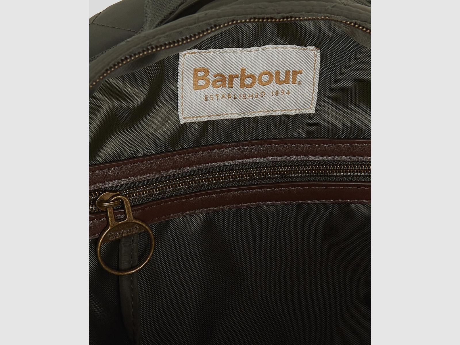 BARBOUR Quilted Backpack Olive