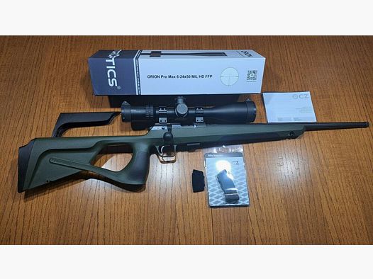 CZ KK repeating rifle 457 Ergo BM with scope Vector Optics SCFF-61 Orion Pro Max 6-24x50 MIL HD FFP