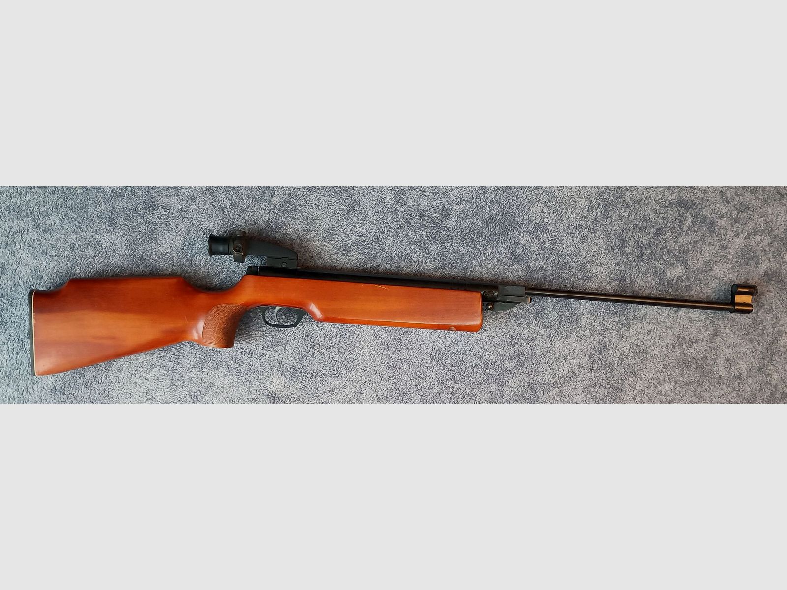 Air rifle "Klicker" from GDR production late 70s / early 80s, "Model 303 -Super", cal. 4.5 mm Diabolo, used