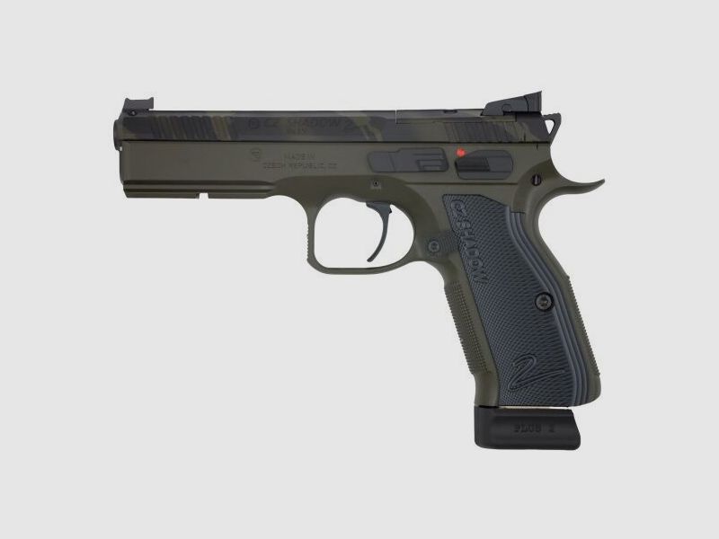 Czeska Zbrojovka CZ 75 Shadow 2 OR - czarne okładziny chwytu Camo/oliwkowe - 9mm Luger - edycja specjalna