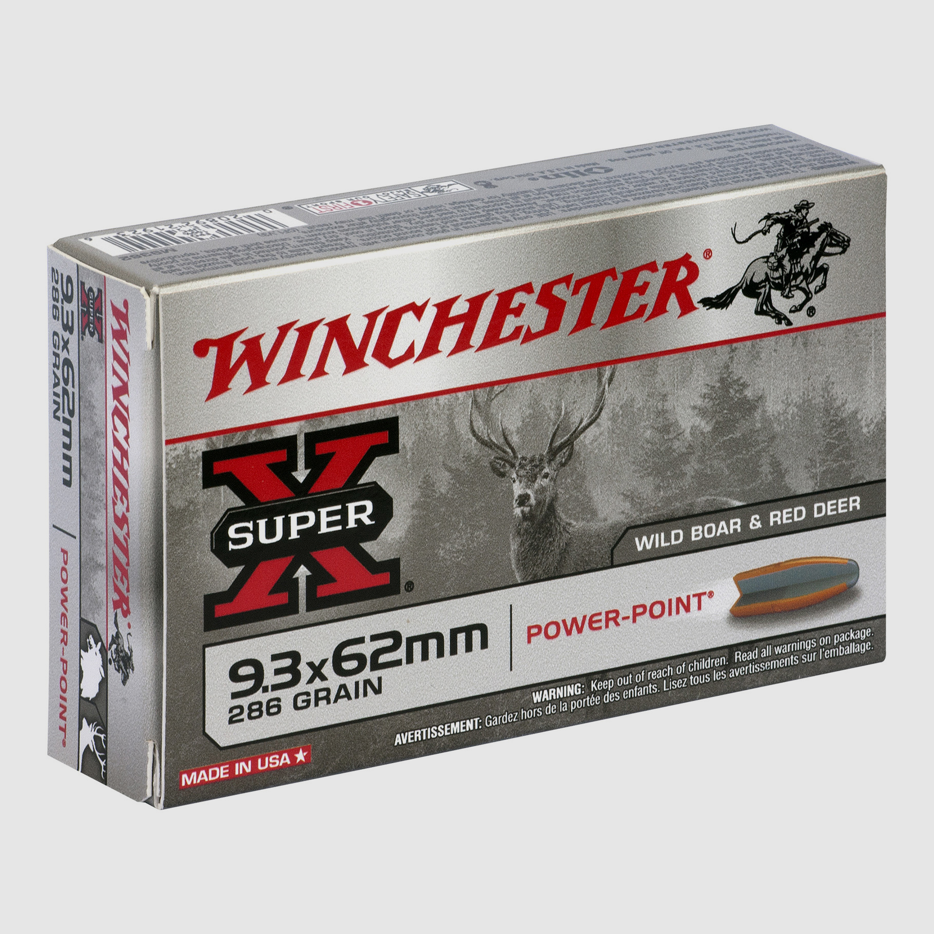 Balles Winchester Power Point - Cal. 9.3x62, image 1 sur 2